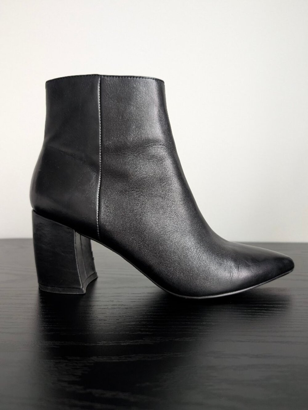 STEVE MADDEN Nadalie Leather Pointed Toe Bootie | Size 10